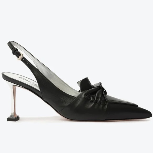 SCHUTZ Fiorella Black Leather Pump | Size 8.5 New in Box - Picture 2 of 9